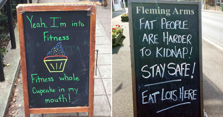 Funny And Clever Restaurant Sidewalk Signs