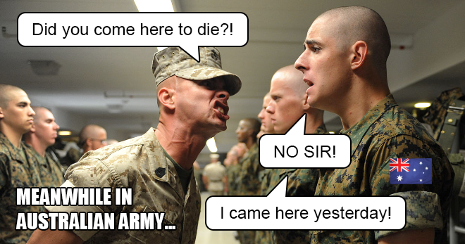 Meanwhile In Australian Army…