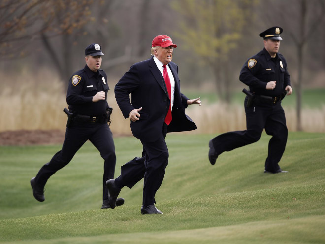 AI-generated image of Trump arrest.