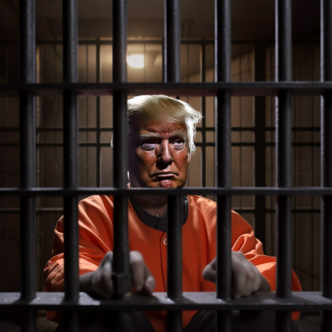 AI-generated image of Trump in prison.