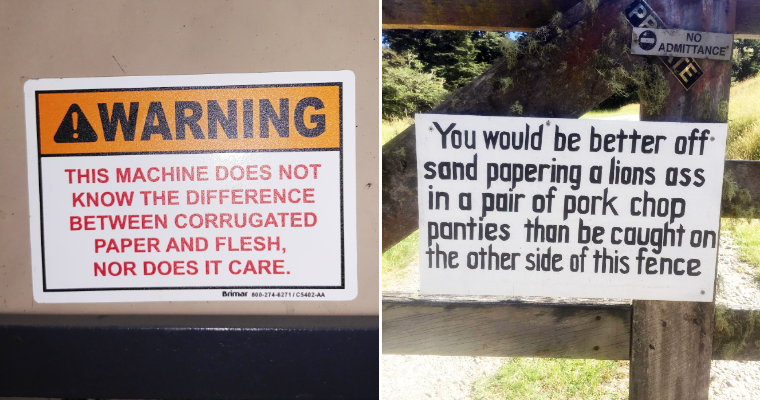 Hilarious Warnings Signs That Will Scare You Senseless