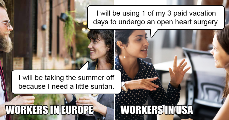 Europe vs. USA: Workers Going On Vacation