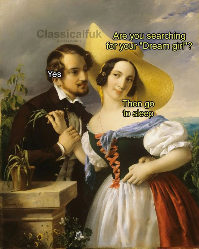 Classical sarcasm meme.