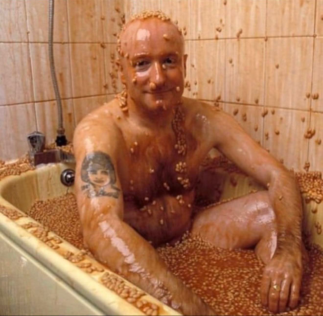 Some people like to take bean baths...
