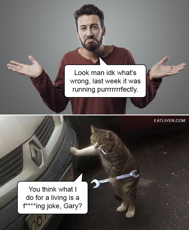 French cars are like the croissants of the automotive world - flaky, unpredictable, and guaranteed to leave you feeling a little frustrated when they fall apart in your hands. Gary is a liar, his car was never running perfectly.