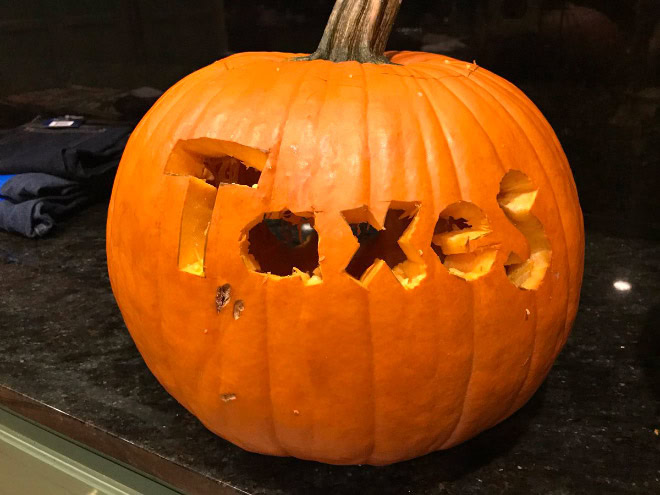 The scariest Halloween pumpkin ever.