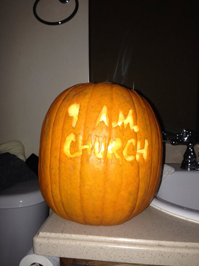 The scariest Halloween pumpkin ever.