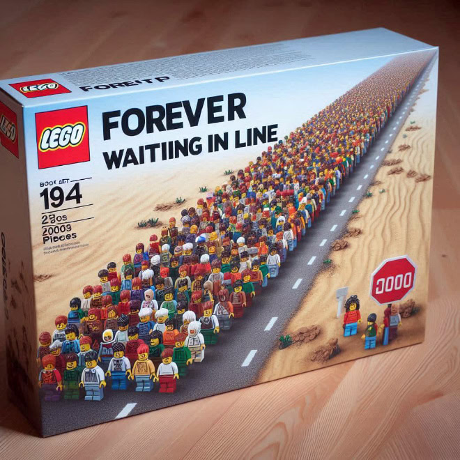 Funny LEGO set, created by AI.