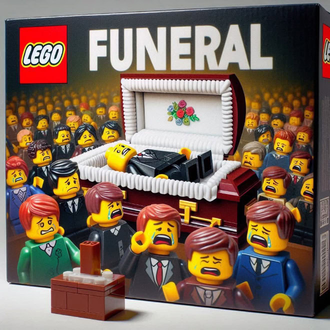 Funny LEGO set, created by AI.