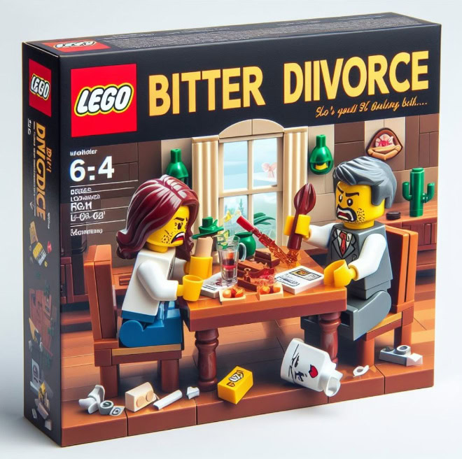 Funny LEGO set, created by AI.