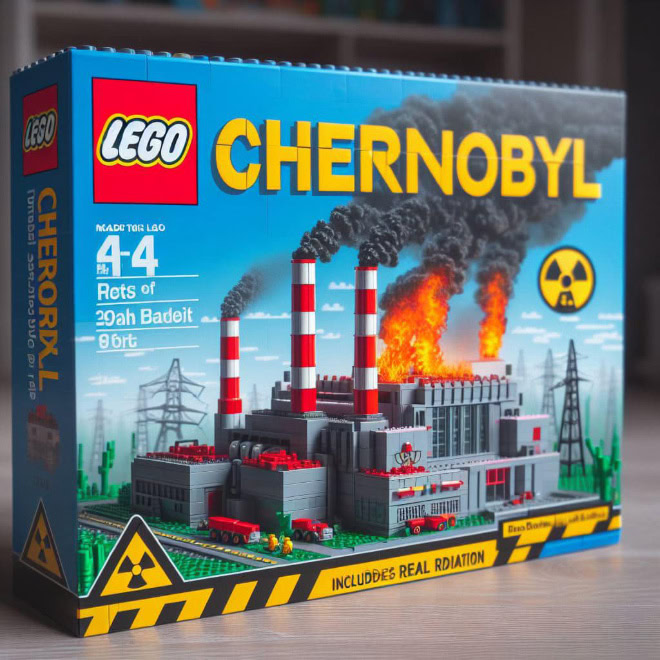 Funny LEGO set, created by AI.