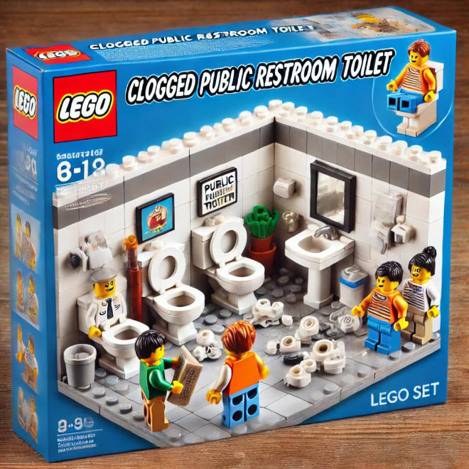 Funny LEGO set, created by AI.