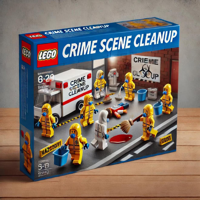 Funny LEGO set, created by AI.